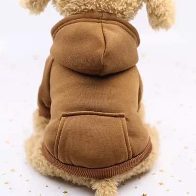 Autumn Winter Two-Legged Hoodie with Pocket for Cats and Dogs - 12