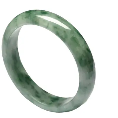 Natural Jade Bracelet Wholesale Guizhou Jade Floating Flower White Jade Bracelet Jade Bangle One Piece Drop Shipping Jadeite