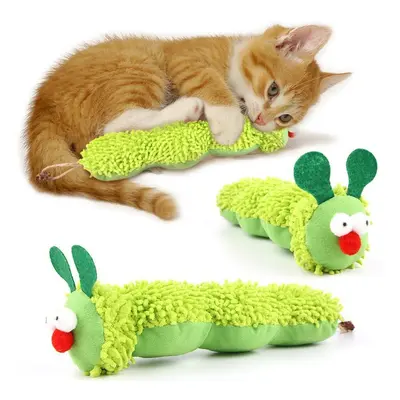 Catnip Caterpillar Cat Toy, Plush, Self-Play - 4