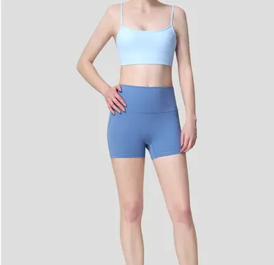 Women's High-Waist Three-Quarter Yoga Shorts for Running and Fitness - 8