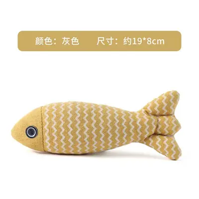 Catnip Simulation Fish Cat Toy, Bite-Resistant Burlap