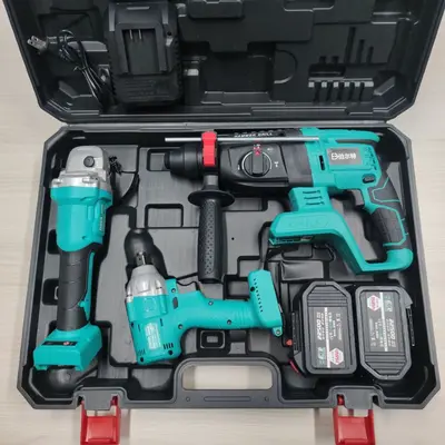Bert bürstenloser Schlagbohrer 4-teiliges Lithium-Set - 10