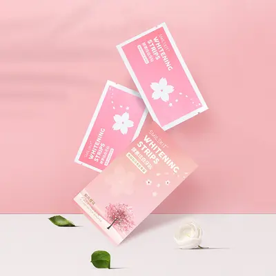 跨境热销 樱花炫白牙贴 专业洁白牙齿酵素亮白锁白牙贴 美白牙贴