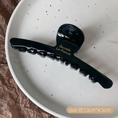 Kore Süper Büyük Boy Asetat Pençe Klip Şık Görünümlü Köpek Balığı Klip Kadın Zarif Elegant Saç Toplama Klip Arka Baş Saç Aksesuarı - 9