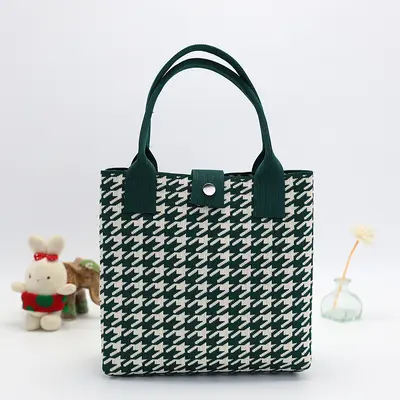 Knitted Tote Bag, Large Capacity, Korean Style Handbag - 8