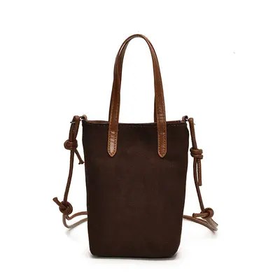 Retro Leopard Print Suede-Look Small Square Crossbody Bag for Women - 9