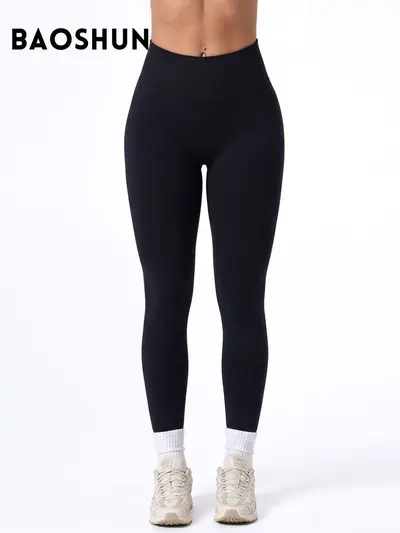 Kadın Spor Yoga Leggings Sonbahar-Kış Yüksek Bel Hızlı Kuruyan Şeftali