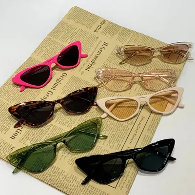 Damen-Cat-Eye-Sonnenbrille im Retro-Dreieck-Stil - 1