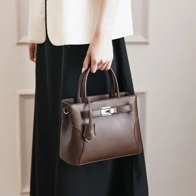 Women's Large Capacity Shoulder Bag, Kelly Style Crossbody - 3