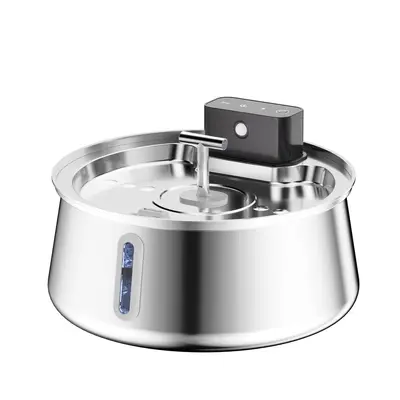 4L Wireless Stainless Steel Pet Water Fountain with Filtration