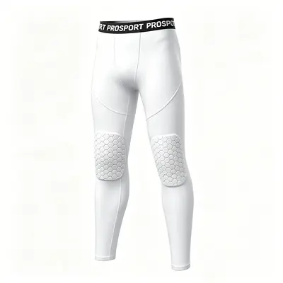Men's High-Stretch Quick-Dry Compression Leggings for Basketball and Running, 7/8 Length - 13