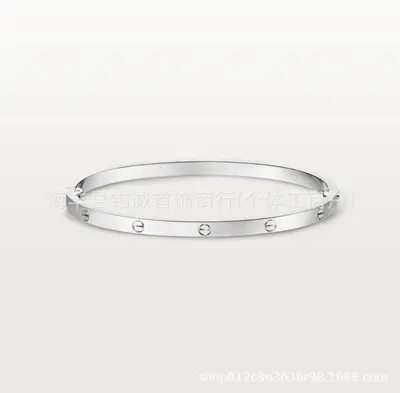 V-Gold hochwertige klassische LOVE-Armband CNC-Feinbearbeitung schmales/mittleres/breites Modell mit Diamantbesatz Paararmband dicke Galvanisierung extra langlebig - 9