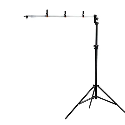 Studio background paper with 4-inch fish-mouth clamp clips