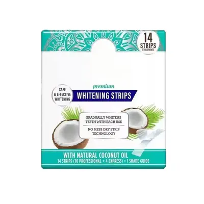GuruNanda Coconut Oil Teeth Whitening Strips, 14 Pieces - 6
