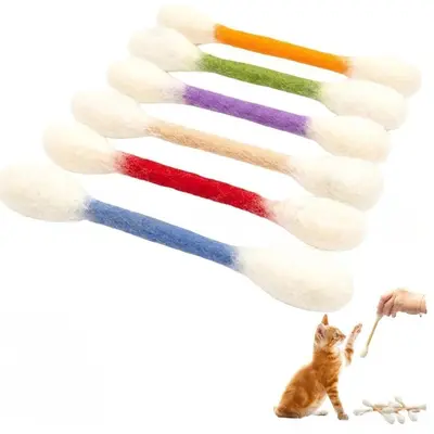 Catnip Cat Toy with Oversized Cotton Swab Teaser - 6