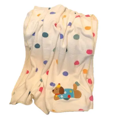 Dachshund towel set, coral fleece, three-piece