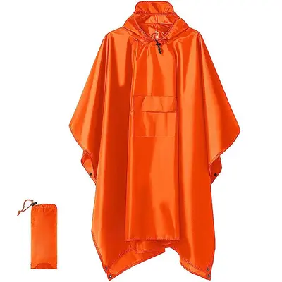 3-in-1 multifunctional poncho raincoat for cycling, outdoor hiking and mountaineering, waterproof breathable adult tactical poncho - 13
