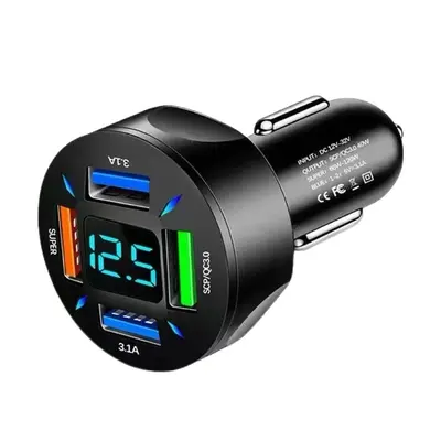 Car Phone Charger Super Fast Charging High Power 160W Cigarette Lighter Adapter Flash Charge Plug Universal Car Model