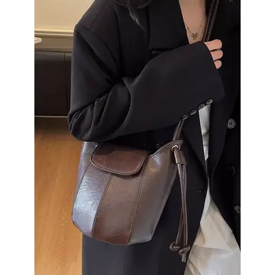 Retro Bucket Style Women's Single Shoulder Bag - 3