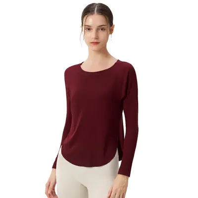 Summer yoga wear, bare-sensation, loose fit, long sleeve