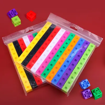 Anaokulu Eğitici Küp Blok Seti Montessori Matematik Öğretim Materyali