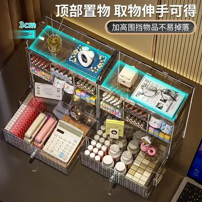 Stationery Storage Box with Pen Holder and Organizer