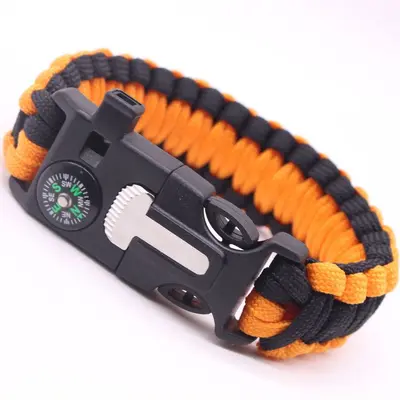 Paracord Bilezik Hayatta Kalma Bilekliği Çok Fonksiyonlu Beşi Bir Arada Çok Fonksiyonlu Dış Mekan Paracord Kamp Macerası Yedi Çekirdekli Bilezik - 7