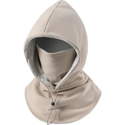 Men's winter ski hat with windproof face mask for mountain skiing