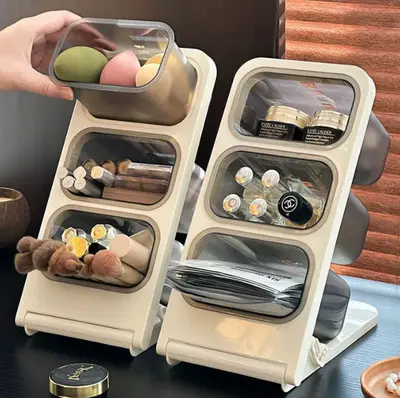 Angled pencil holder, large capacity desk storage organizer