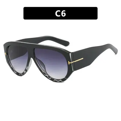 Large Frame T-Shaped Aviator Sunglasses for Women - 11