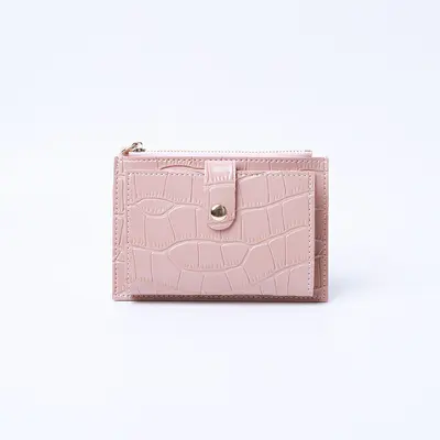 Ultra-Thin Crocodile Pattern Card Holder with Zipper - 9