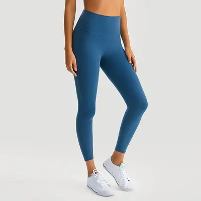 Damen-Yogahose mit hohem Bund, Nylon 66, Po-Lifting und Bauchkontrolle - 8