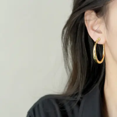 Hochwertige Metall-Ring-Ohrclips ohne Piercing für Frauen