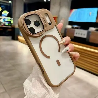 Manyetik lens tutucu iPhone 15 Pro Max cep telefonu kılıfı Apple 16 şeffaf tam koruma darbeye dayanıklı kılıf için uygun - 8