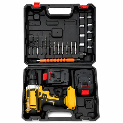 21V cordless lithium drill with electric screwdriver kit