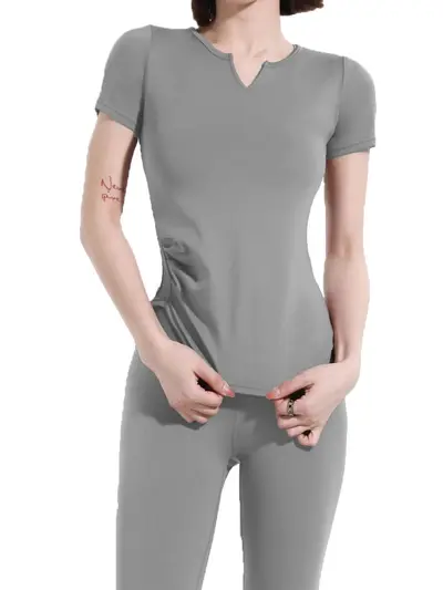 Women's Yoga Set, Summer 2026, Quick-Dry Short Sleeve Sports Outfit - 5