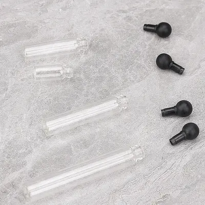 B016-0.5ml 1ml 2ml 3ml parfüm esansiyel yağ örnek dağıtım şişesi örnek cam şişe test tüpü deneme şişesi kapakları