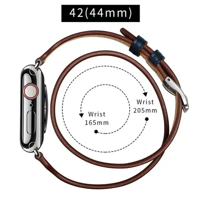 Genuine Leather Strap for Apple Watch 1/2/3/S11, Double-Loop - 3