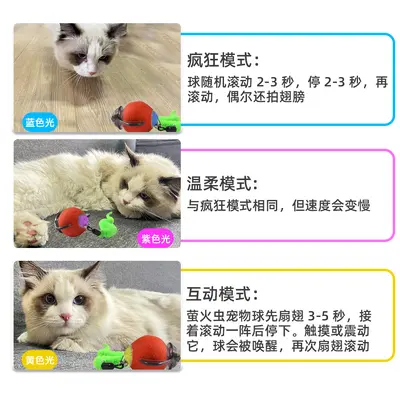 Luminous Electric Smart Rolling Cat Teaser Ball, Self-Play