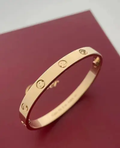 Titanyum çelik love bilezik kadın, 18K roségold kaplı - 8