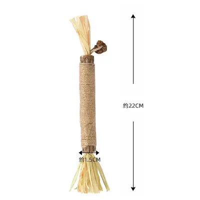 Matatabi Diş Kaşıma Çubuğu Kedi Oyuncağı Rafya ve Sisal İpli Kedi Oltası - 11