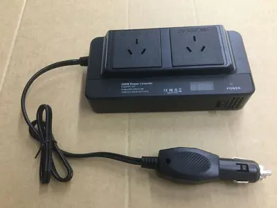 200W Car Inverter with Multi Sockets and USB Ports, Display Power Converter - 13