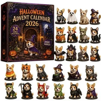 Halloween Corgi 2026 Adventskalender Corgi-Welpen-Blindbox