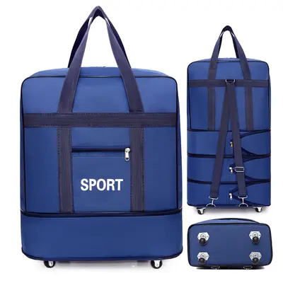 Foldable travel luggage with wheels, 158L capacity - 8