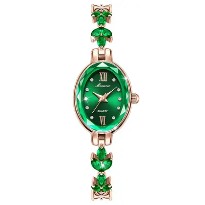 Foreign trade hot sale fashion diamond leaf lady watch women's watch quartz watch bracelet manufacturer ready stock dropshipping