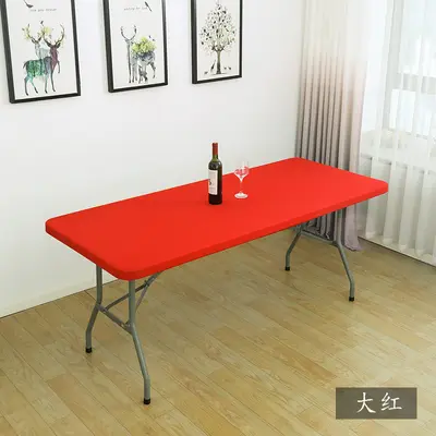 Rechteckige elastische Tischdecke Uni-Farbe - 9