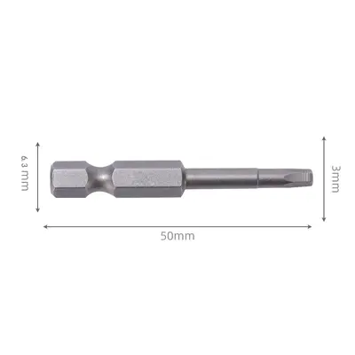 50 mm S2 H5 Hex Screwdriver Bit for Pneumatic and Electric Drills - 9