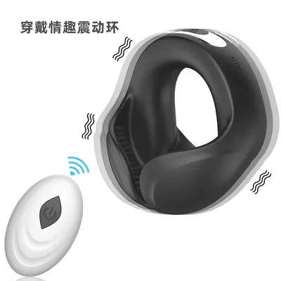 Rechargeable Silicone Remote-Controlled Vibrating Penis Ring, Male Delay Device - 10