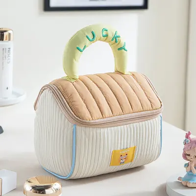Cute Home Cosmetic Bag Soft Portable Storage Bag Cartoon Portable Storage Bag Large Capacity Thickened Toiletry Bag - 8