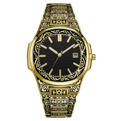 New Foreign Trade Cross-Border Trend Fashion Retro Men's Wristwatch Bronze Colored Wristwatch - 8